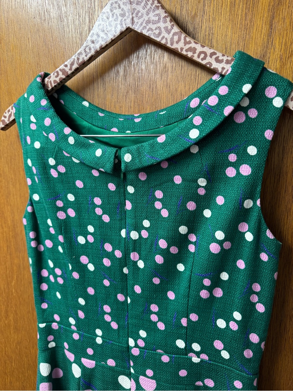 Boden Martha Sleeveless Shift Polka Dot Dress Sap Green Dandelion 6 NEW NWT - Picture 12 of 16